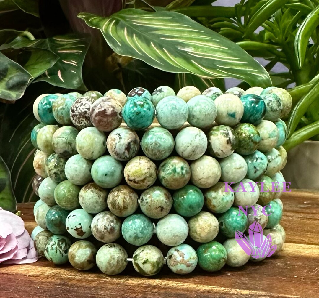 Wholesale Lot 6 Pcs Natural Turquoise 4mm 7.5 Crystal Healing Stretch Bracelet