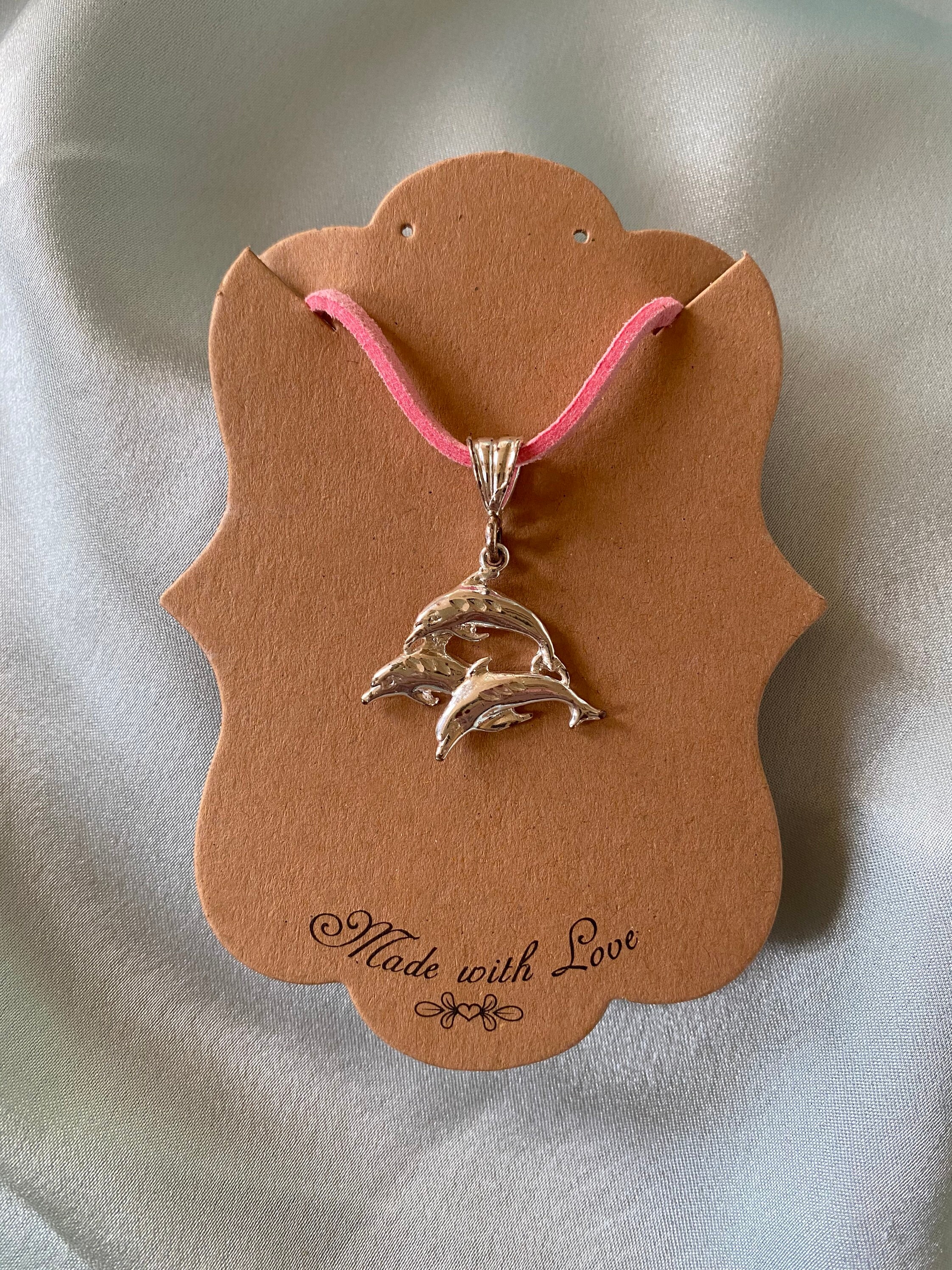Pink Dolphin Necklace - Etsy