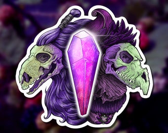 Dark Crystal Skull Vinyl Sticker |  Vinyl Decal Sticker for Laptop, Skateboard and Phone Case