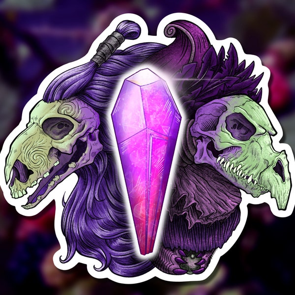 Dark Crystal Skull Vinyl Sticker