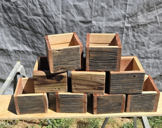 Repurposed Redwood Rustic Boxes: Vintage Style, All Occasions