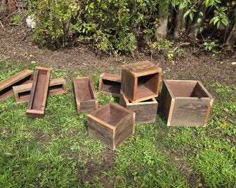 Handmade Reclaimed Wood Planter Box: Rustic Home Decor