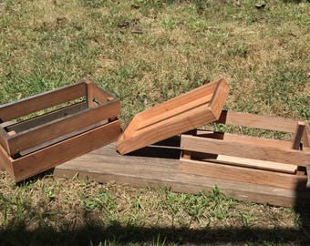 Klein rustiek houten kistje: handgemaakte houten kist