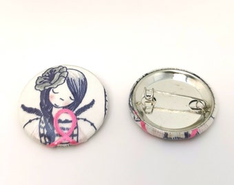 DPKOW Français Octobre Rose Goodies Kit, Badge Pin's Bracelets Tatouages Octobre Rose Ruban En Tissu Sur Une Épingle Accessoires Pour OCTOBRE ROSE
