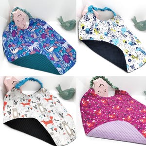 Elasticated napkin for children, nursery or school canteen napkin