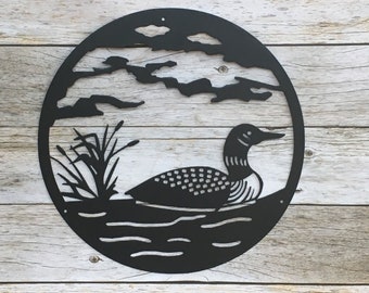 L Sunrise Loon Blade Metal Wall Artist's Home Dormitorio D 3 L Sunrise Loon Blade Metal Wall Artist's Home Dormitorio D 3