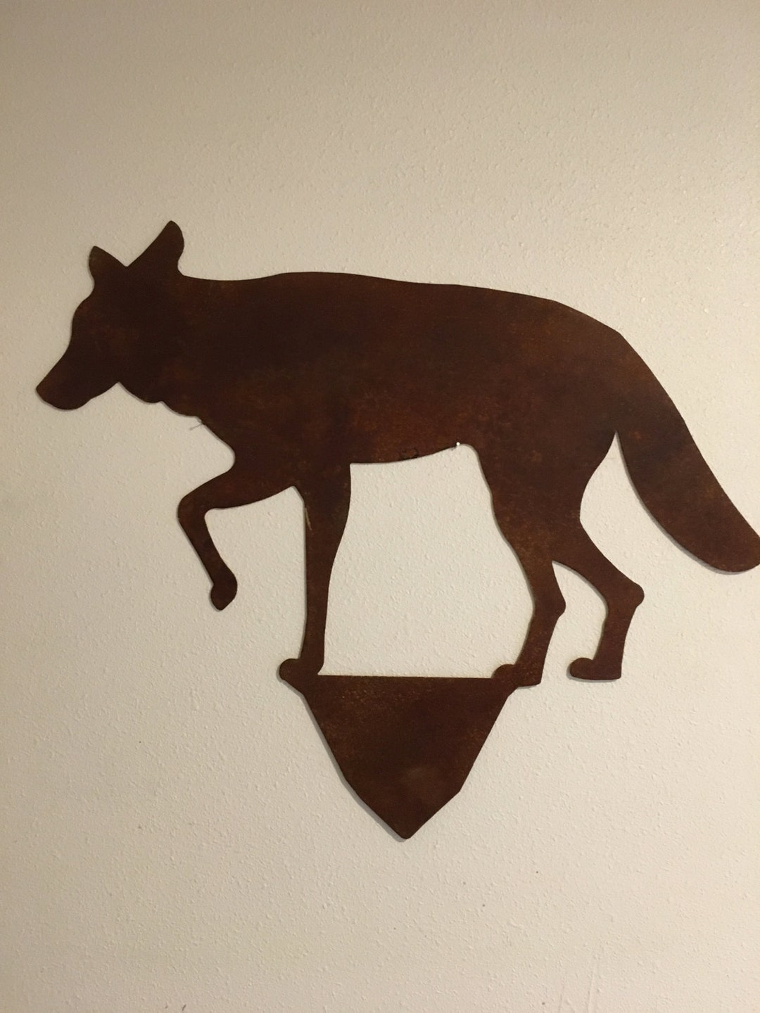 Metal Yard Art, Metal Coyote Art, Coyote Art, Coyote YA17A1 Etsy