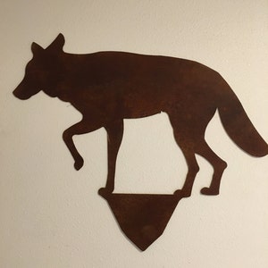 Metal Yard Art, Metal Coyote Art, Coyote Art, Coyote YA17A-1