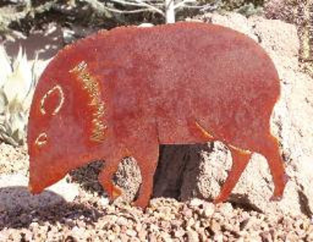 Javelina Metal Yard Art YA10 Etsy