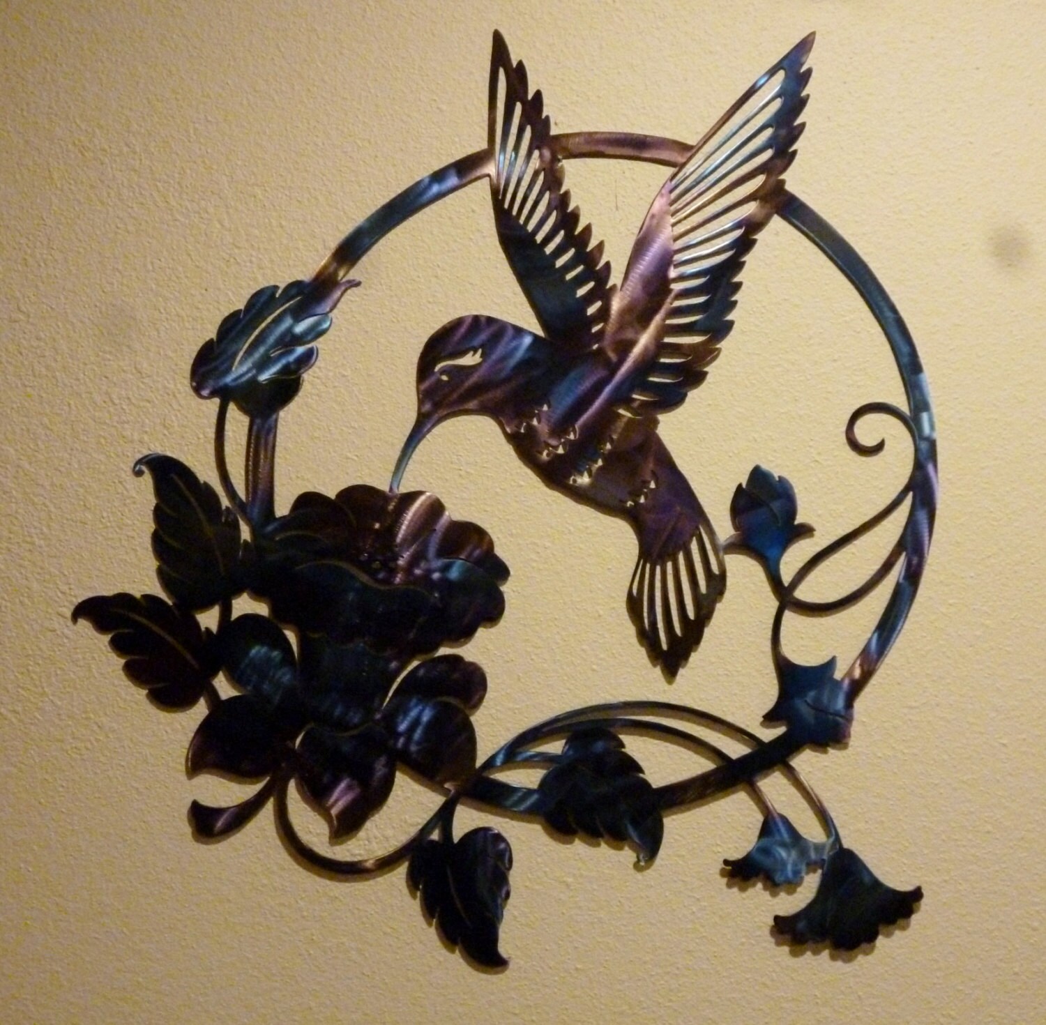 Metal Hummingbird Wall Art AN01 Etsy
