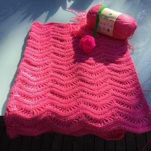 pink crochet baby blanket set, handmade baby set gift for girls, baby blanket image 10