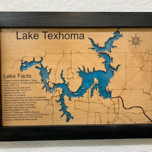 Custom Lake Map, Personalized, Housewarming Gift,  Lake House Décor, Lake House Sign, Anniversary Gift For Her / Him, Wedding Gift