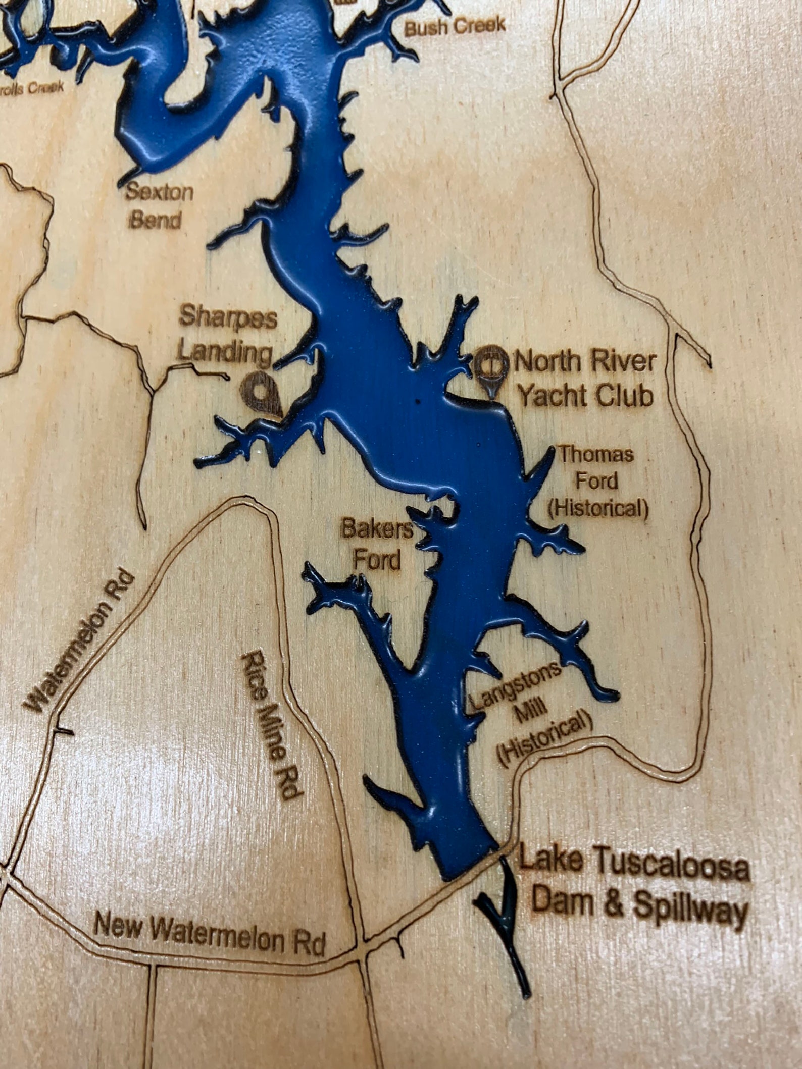 Custom Lake Map Personalized Housewarming Gift Lake House Etsy