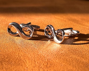 Infinity Cufflink and Lapel Pin Set, Timeless Accessory