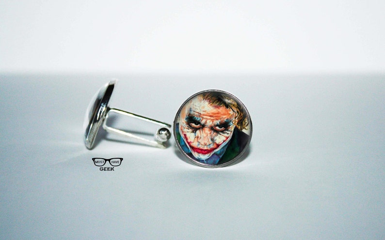 Bad hero Cufflinks Comic hero face Cuff links Art Gifts Superhero cuff link Gift for him