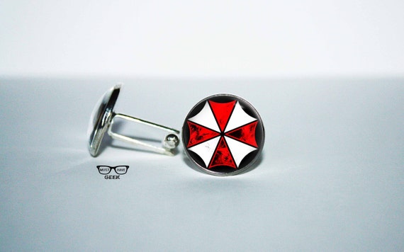 RESIDENT EVIL BLUE UMBRELLA CORPORATION MENS CUFFLINKS CUFF LINKS GIFT