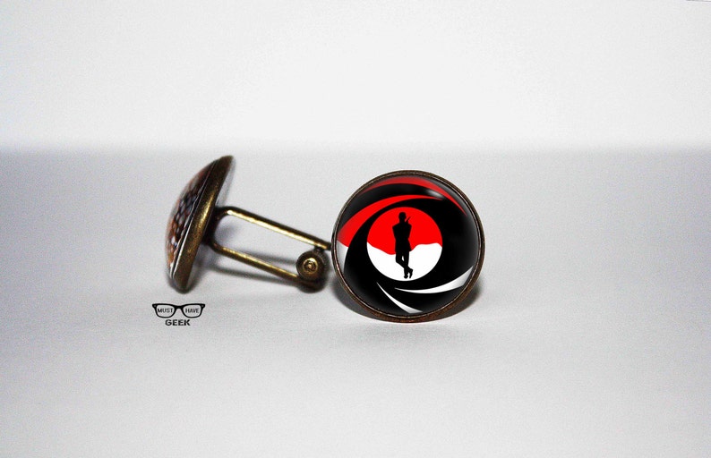 Gift for him James Bond cuff link 007 Cuff links Art Gifts James Bond 007 Retro Cufflinks
