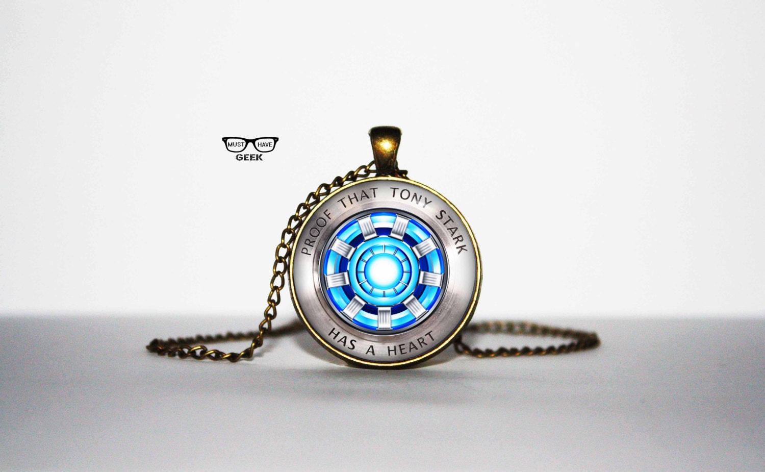 Iron man Necklace Arc reactor pendant Tony Stark Art Gifts Etsy
