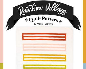 Modello trapunta villaggio arcobaleno