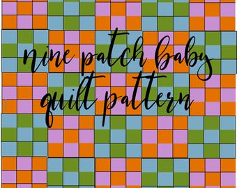 Modello trapunta per neonati Nine Patch