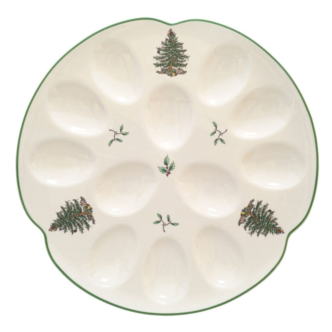 Spode Christmas Tree Devilled Egg Tray BOXED Etsy