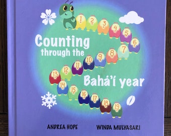 Baha'i Calendar 2023 Naw-Ruz Gift - Badi calendar children’s book Counting through the Baha’i year - Learn Baha’i months in Arabic, English