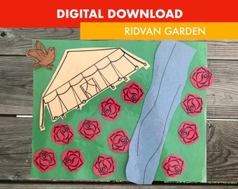 Digital Download - Garden of Ridvan Children’s Activity - Baha’i Holy Day Activity Sheets - Baha'i Gift for Ridvan