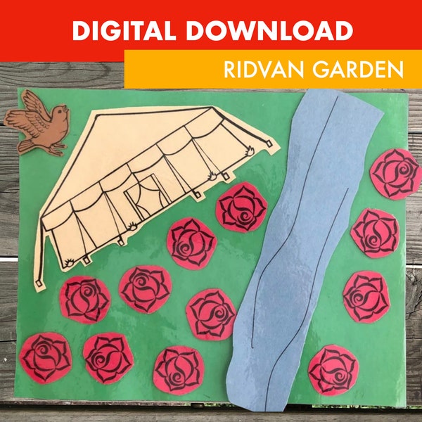 Digital Download - Garden of Ridvan Children’s Activity - Baha’i Holy Day Activity Sheets - Baha'i Gift for Ridvan