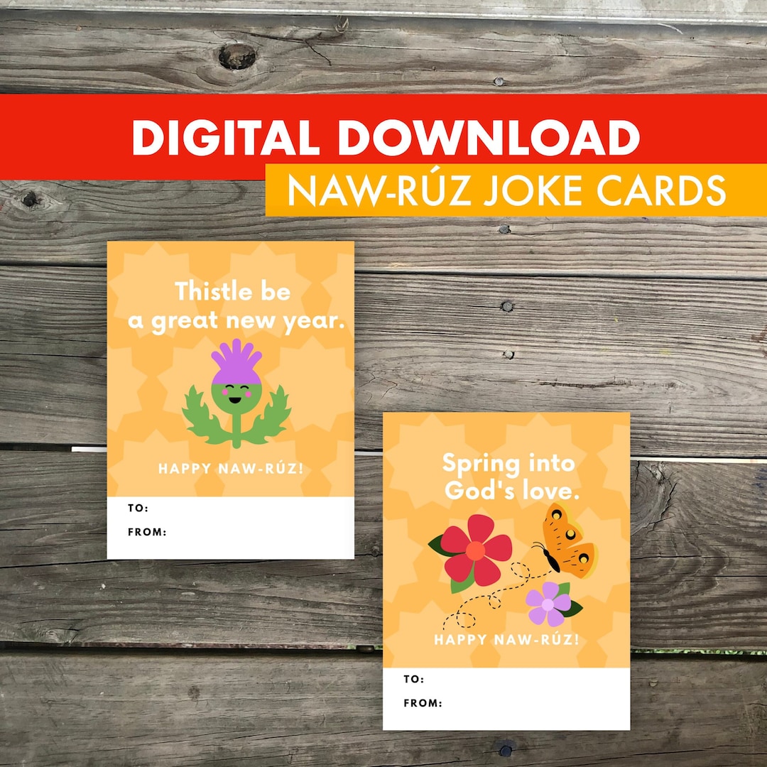 Baha'i Naw-ruz 2025 Cards Jokes for Children's Class - Printable Kids ...