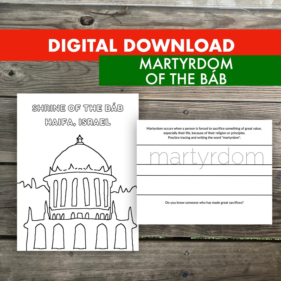 Baha'i Martyrdom of the Bab 2023 Coloring Pages - Etsy
