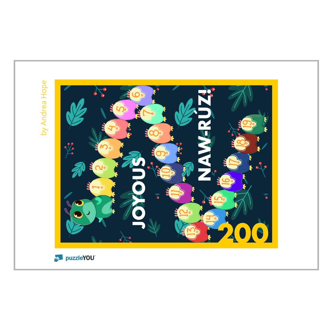 Joyous Naw Ruz - Choose Size of Puzzle - Baha'i Child and Family Gift ...