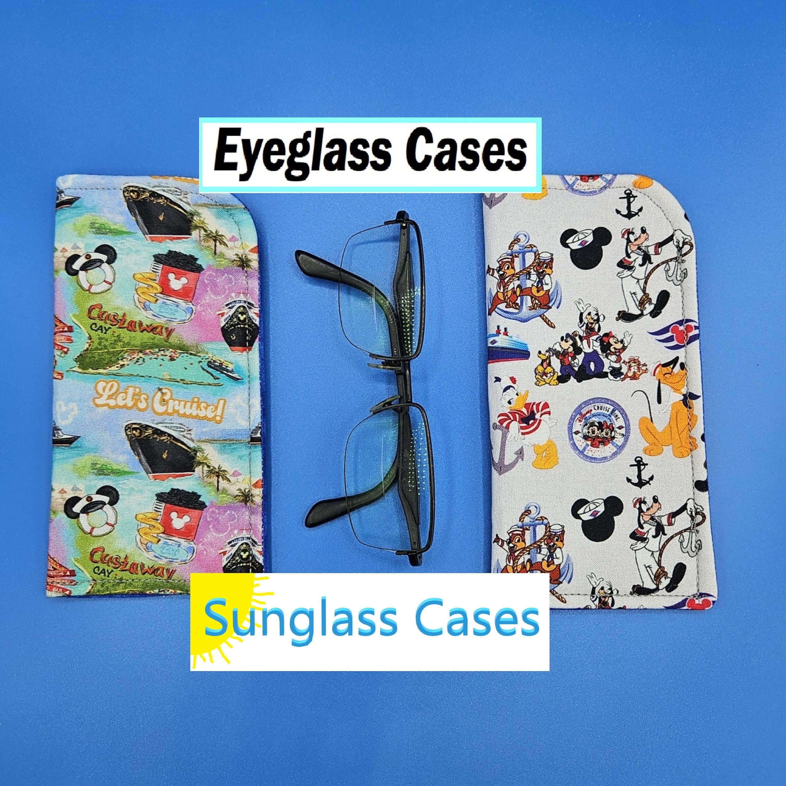 Eyeglass/Sunglass Case, Cruising Character motif, Lined/Padded, Adults, Teens, Kids, Vacations-glasses not included-