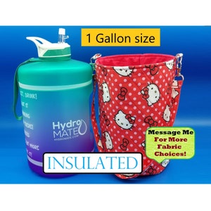 GALLON Bottle Holder, Character Motif, Insulated, Lined, Great Gift for All Ages -Bottle NOT Included-