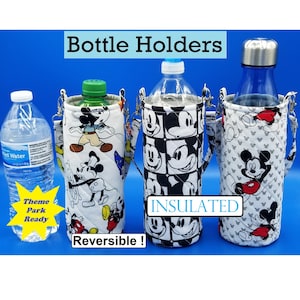 Water/Soda Bottle Holder, Character Motif, Insulated, Lined, Great Gift for All Ages -Bottle NOT Included-