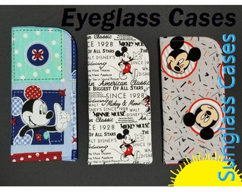 Eyeglass/Sunglass Case, Whimsical Character motif, Lined/Padded, Adults, Teens, Kids -glasses not included-