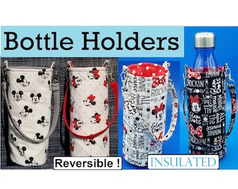 Water/Soda Bottle Holder, Character Motif, Insulated, Lined, Great Gift for All Ages -Bottle NOT Included-