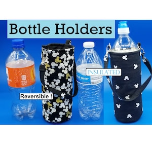 Water/Soda Bottle Holder, Character Motif, Insulated, Lined, Great Gift for All Ages -Bottle NOT Included-