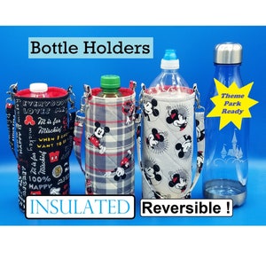Water/Soda Bottle Holder, Character Motif, Insulated, Lined, Great Gift for All Ages -Bottle NOT Included-