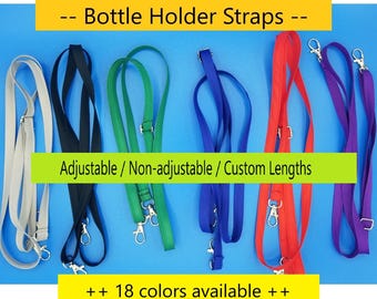 Strap for Bottle Holder/Crossbody Bag, Adjustable, Double layer, fully sewn with 'lobster' clasps at each end.