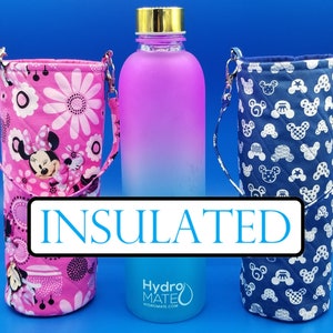 XL Water Bottle/Flask Bottle Holder, Character Motif, Insulated, Lined, Great Gift for All Ages -Bottle NOT Included-