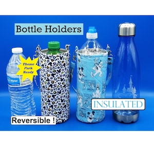 Water/Soda Bottle Holder, Character Motif, Insulated, Lined, Great Gift for All Ages -Bottle NOT Included-