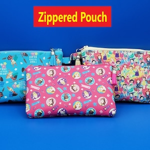 Spaß und Handy Reißverschlusstasche, Vegan Leder, Kosmetik, Essentials, Geldbeutel. Geschenk für sie, Made in Maryland