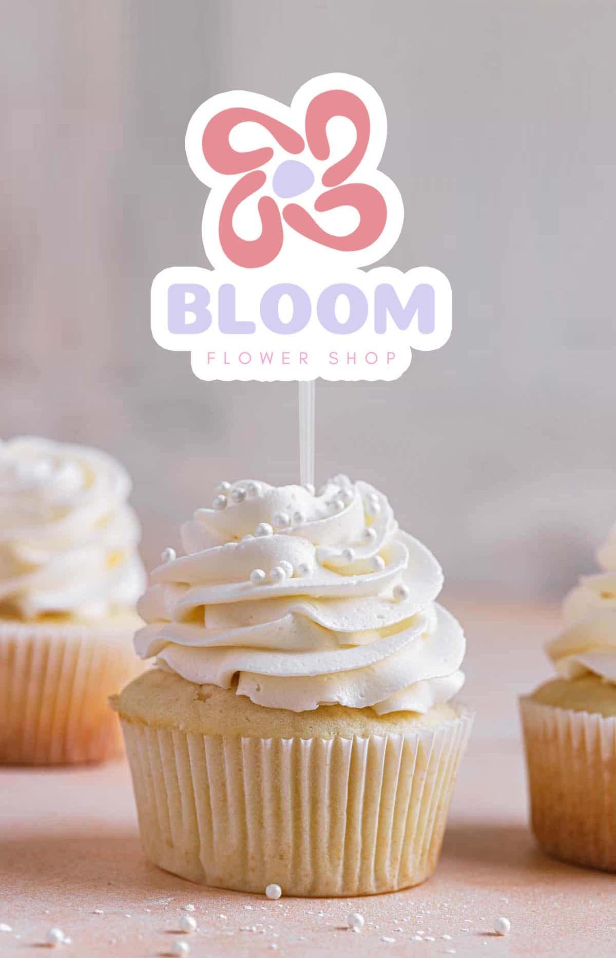 Custom Logo Cupcake Toppers, Branded Business Cupcake Picks, Corporate ...