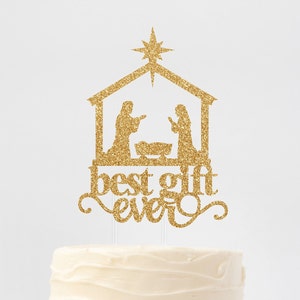 Christmas Cake Best Gift Ever Topper