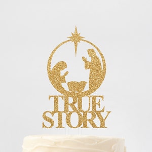 True Story Nativity Christmas Cake Topper