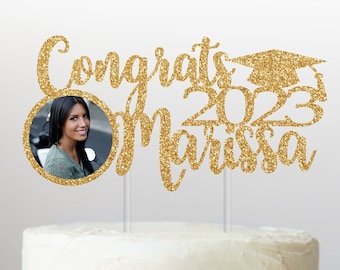 Congrats 2024 Grad Custom Cake Topper, Name Graduation Cake Topper, Class of 2024 Cake Topper