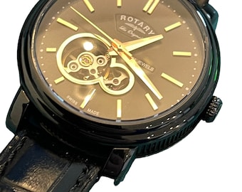 Les original automatic skeleton watch used
