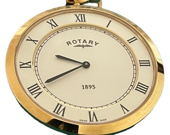 Rotary Swiss Made Gold Gold Plated Swiss Made Pocket Watch Fully