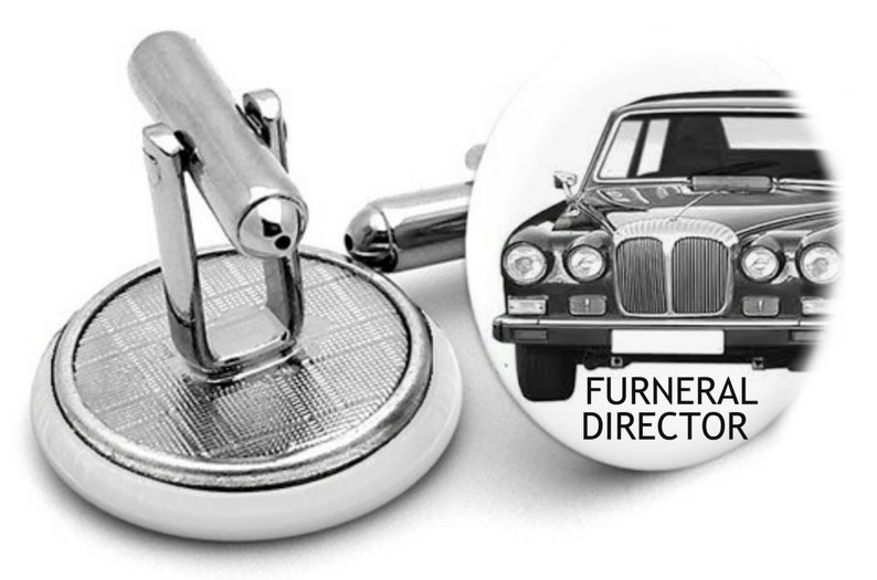 Funeral Director Mens Cufflinks Links with New Velvet Pouch FR4