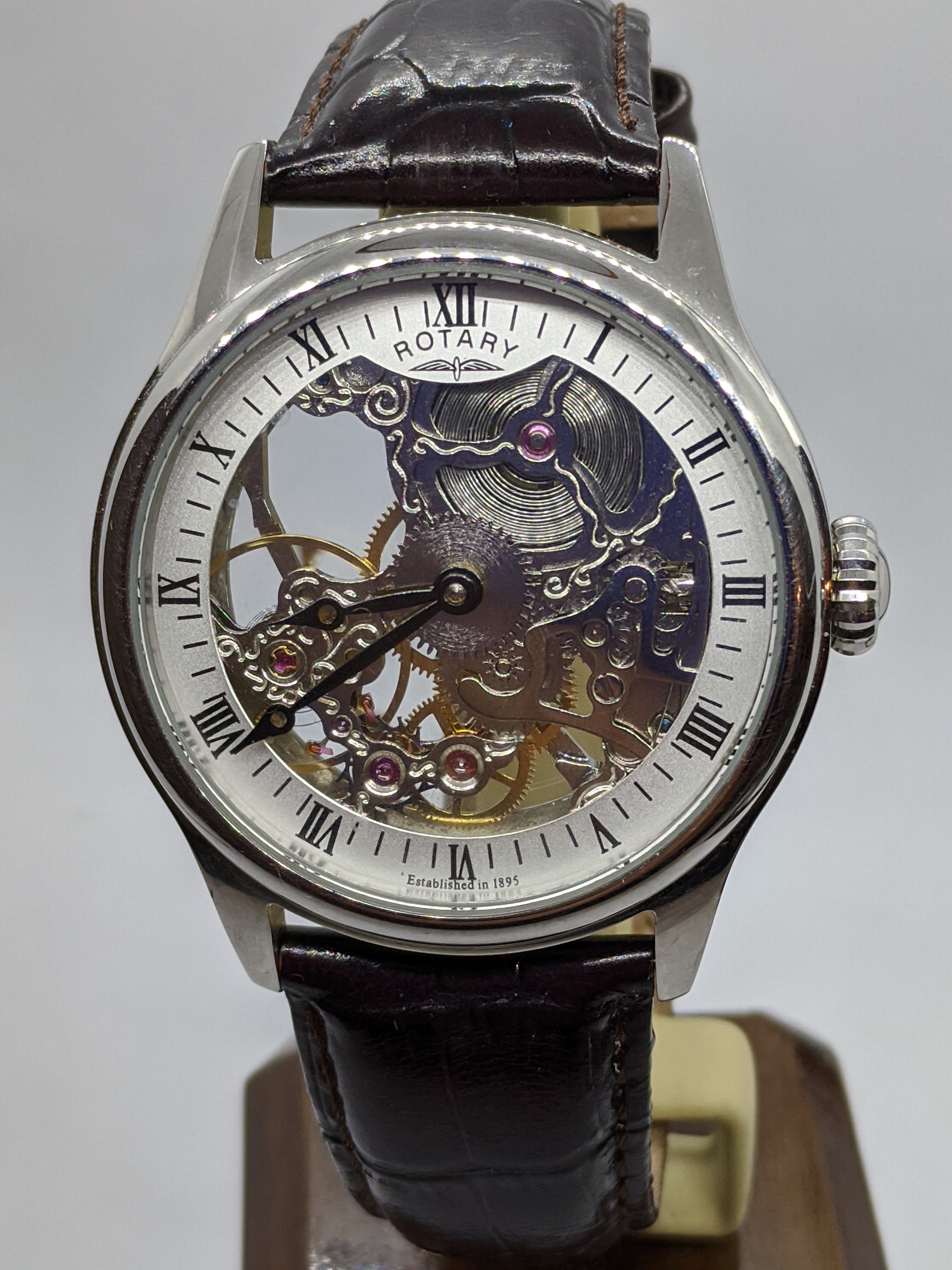 Rotary silver watch mens store